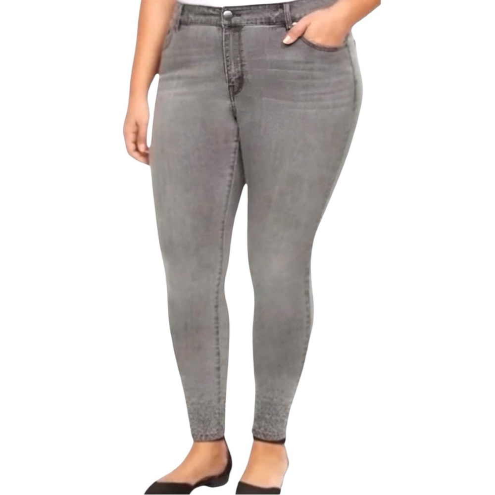 Lane Bryant, Bedazzled Hem Skinny Jeans (Size 24)